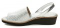 Lola Canales 850 strieborné dámske sandále | ARNO-obuv.sk - obuv s tradíciou