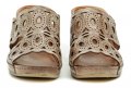 Karyoka 1518 béžové dámske nazouváky na kline | ARNO-obuv.sk - obuv s tradíciou