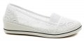Scanda 230-0059-S1 biele dámske balerínky na kline | ARNO-obuv.sk - obuv s tradíciou