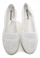 Scanda 230-0059-S1 biele dámske balerínky na kline | ARNO-obuv.sk - obuv s tradíciou