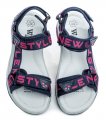 Wojtylko 5S40821 navy ružové dievčenské sandálky | ARNO-obuv.sk - obuv s tradíciou