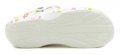 Slobby 59-0529-S1 bielo kvetované nazouváky | ARNO-obuv.sk - obuv s tradíciou