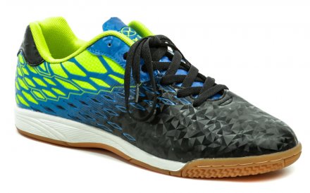 Celoročná športová indoor obuv na šnurovanie šnúrkami, vyrobená zo syntetického materiálu.