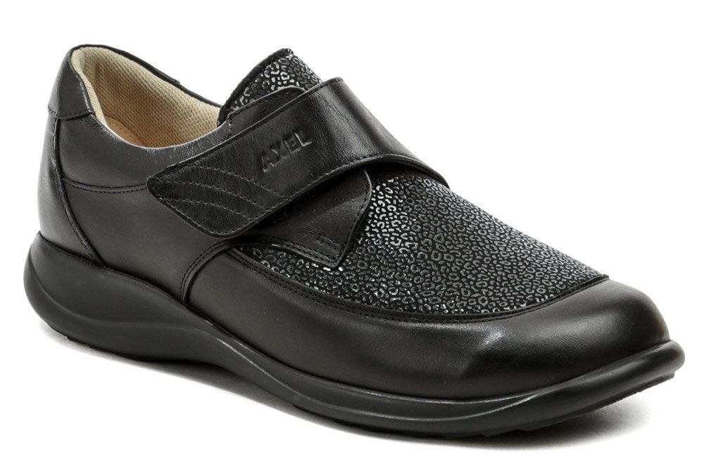 Axel AXCW010 čierne dámske poltopánky topánky šírka H EUR 43