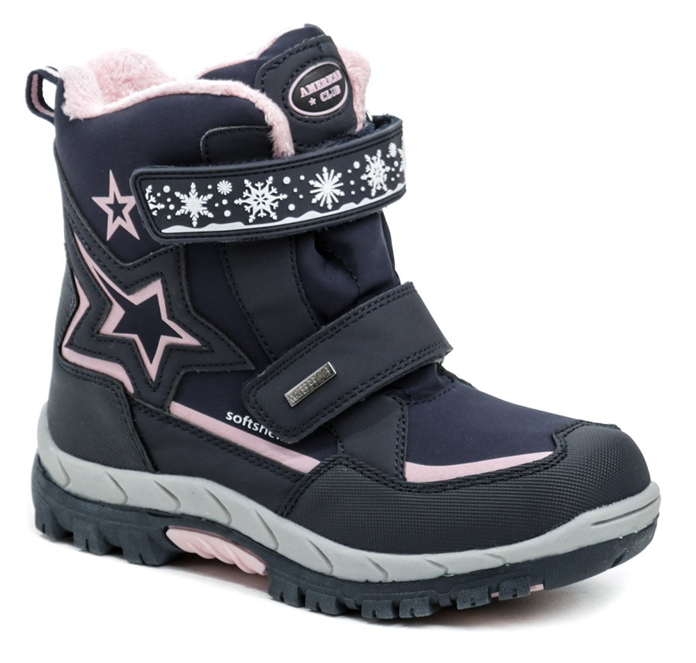 American Club HL45-20 modro ružové detské zimné topánky EUR 35