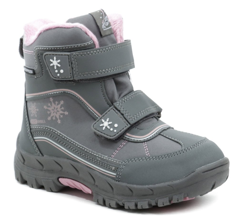 American Club HL-39-21 šedo ružové detské zimné topánky EUR 27