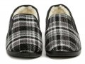 Rogallo 4320-007 čierne kárované pánske zimné papuče | ARNO-obuv.sk - obuv s tradíciou