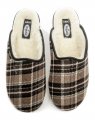 Rogallo 4100-017 hnedé kárované pánske zimné papuče | ARNO-obuv.sk - obuv s tradíciou