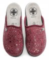 Medi Line 414 bordové dámske zdravotné papuče | ARNO-obuv.sk - obuv s tradíciou