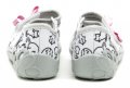 3F dievčenské bielo čierne baleríny mačička 2F2-13 | ARNO-obuv.sk - obuv s tradíciou