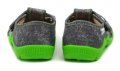 bar3Foot grafit zelená futbal chlapčenské papuče 3BT13-3 | ARNO-obuv.sk - obuv s tradíciou