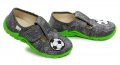 bar3Foot grafit zelená futbal chlapčenské papuče 3BT13-3 | ARNO-obuv.sk - obuv s tradíciou