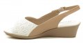 Piccadilly 153065-1 bielo béžové dámske sandále na kline | ARNO-obuv.sk - obuv s tradíciou