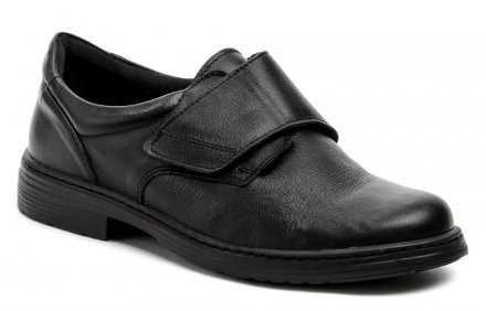 Pánska celoročná vychádzková obuv na zalepovanie suchým zipsom, vyrobená z pravej prírodnej kože.