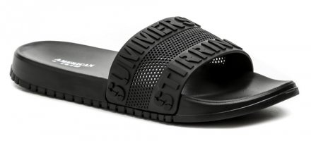 Pánska letná rekreačná nazúvacia obuv, vyrobená zo syntetického materiálu.