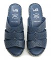 Wild 16312B modré dámske nazúvaky na kline | ARNO-obuv.sk - obuv s tradíciou