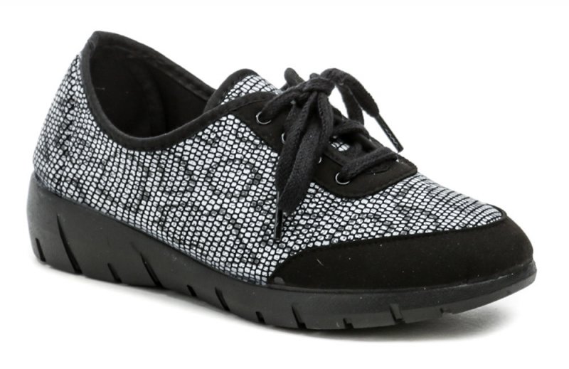 Medi Line 904-22 čierno biele dámske zdravotné topánky | ARNO-obuv.sk - obuv s tradíciou