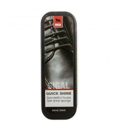 Čierna samoleštiaca hubka napustená silikónovým olejom krásne naleští Vaše topánky.