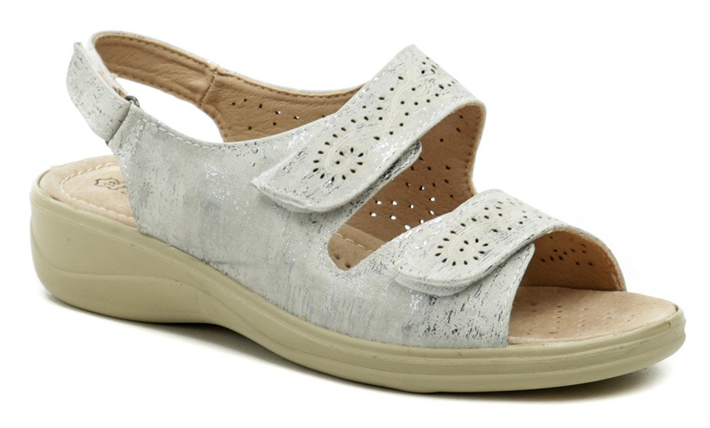 Wojtylko 7S10521 strieborné dámske sandále obuv s