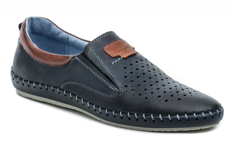 Mateos 816A modré pánske mokasíny | ARNO-obuv.sk - obuv s tradíciou