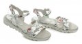 Jana 8-28660-28 biele kvetové dámske sandále šírka H | ARNO-obuv.sk - obuv s tradíciou
