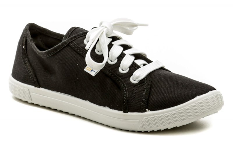 3F čierne plátené tenisky 5FI-N3 | ARNO-obuv.sk - obuv s tradíciou