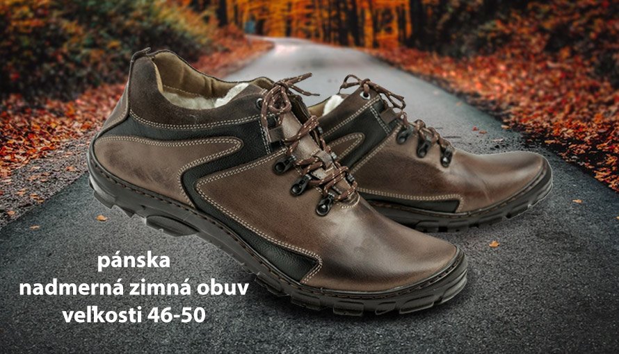 Pánska nadmerná obuv